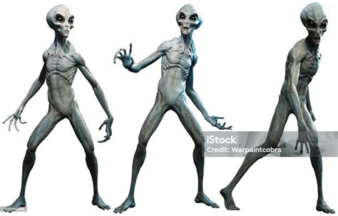 Grey Aliens Stock Photo - Download Image Now - Alien, Gray Color, Three ...