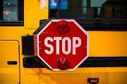 yellow school bus stop sign | Background Stock Photos ~ Creative Market