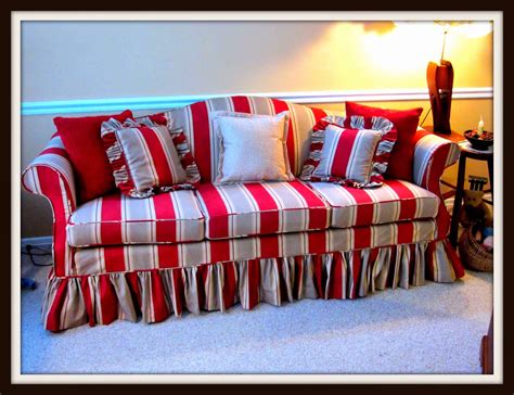 Custom Made Slipcovers: 3 Cushion Camel Back Sofa