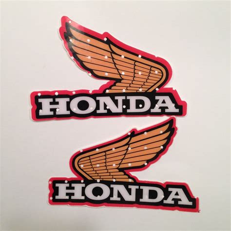 Vintage Roost - Honda, 1980's (early 80's), Perforated Large Wing Tank Decals, Reprodu