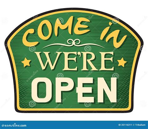 Come In We Are Open Sign Stock Image - Image: 35116311