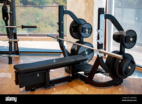 Modern gym interior with new fitness equipment Stock Photo - Alamy