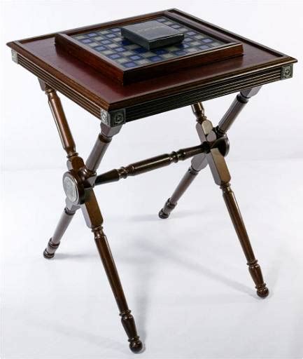 Franklin Mint 'civil War' Chess Set On Table