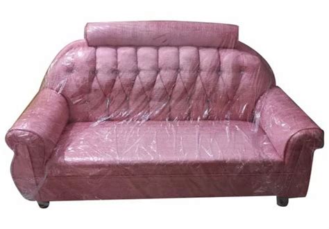 Pink Three Seater Leather Sofa at Rs 16000/piece | Leather Couch in ...