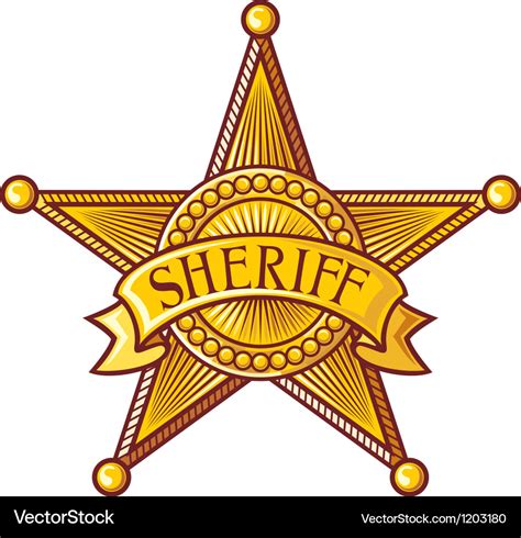 Sheriff badge Royalty Free Vector Image - VectorStock