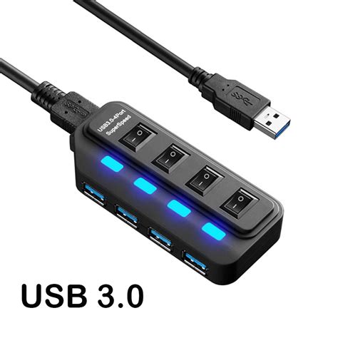 Portable Micro USB HUB 3.0 Super Speed 5Gbps 4 Ports Mini USB 3.0 HUB ...