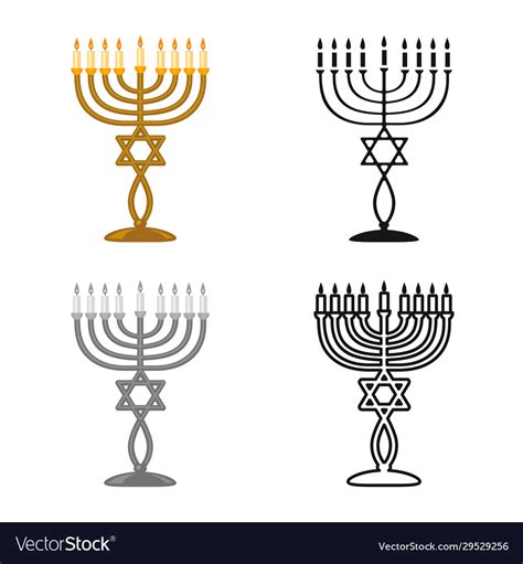 Design menorah and star logo graphic Royalty Free Vector