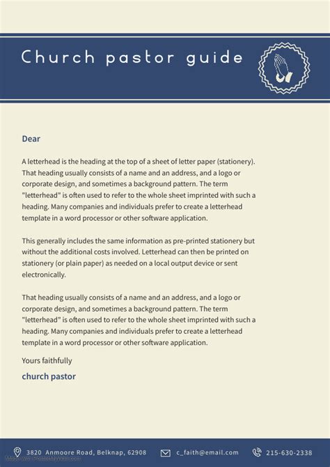 church welcome letter to visitors