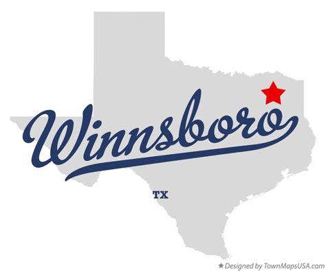 Map of Winnsboro, TX, Texas