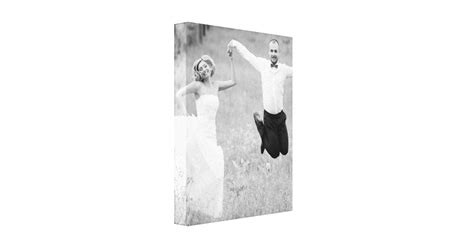 Our wedding day personalized wedding photo canvas print | Zazzle