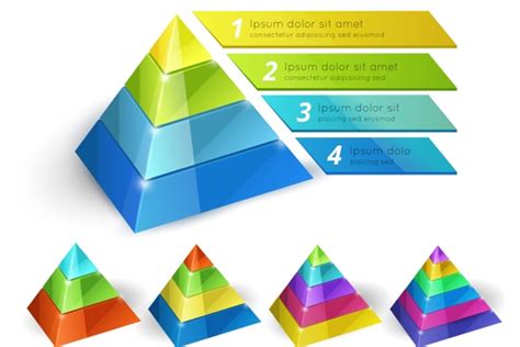 Pyramid chart templates | Custom-Designed Graphics ~ Creative Market