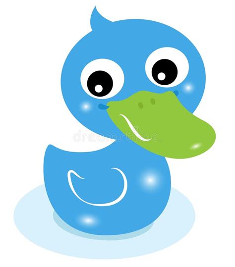 Cute Little Blue Rubber Duck Stock Vector - Illustration of element, duckie: 30214461