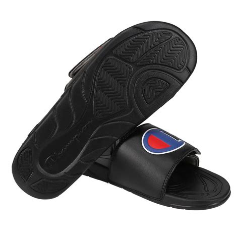 Champion Mega Slide Black Adjustable Men's Slides New Men Size 9 - Walmart.com