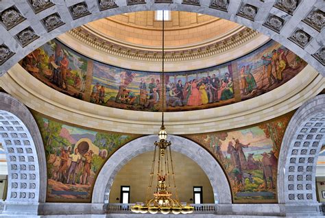 Rotunda Paintings in Utah State Capitol in Salt Lake City, Utah ...