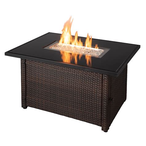 Endless Summer 44 x 32 inch Rectangular Outdoor Patio Gas Fire Pit ...