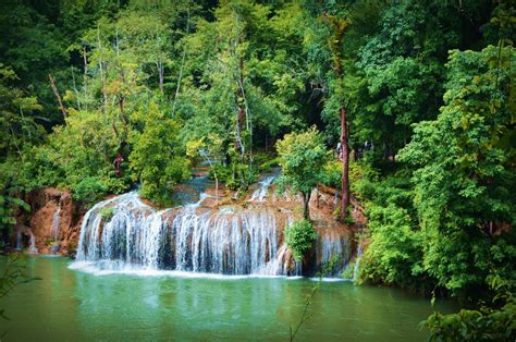 Free Images : forest, waterfall, sunlight, river, stream, reflection ...