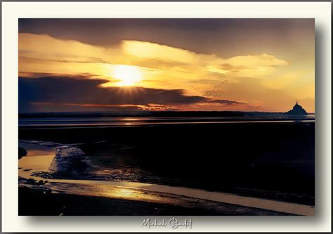 Mont Saint-Michel sunset, France