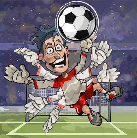 Funny Soccer Player Cartoon