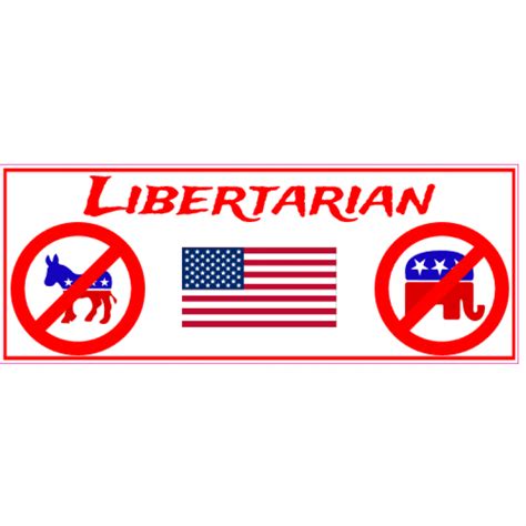 Libertarian American Flag Bumper Sticker - U.S. Custom Stickers