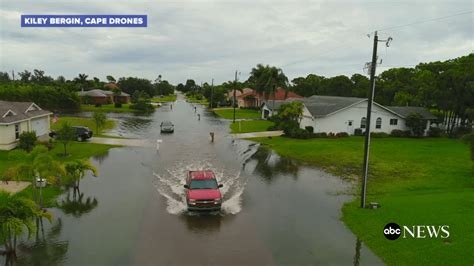 Drone video captures flooding in Cape Coral, Florida - Aerial Photography in Cape Coral, Florida