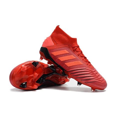 adidas Predator 19.1 FG Soccer Cleat in Red