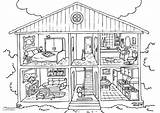 Coloring Page House  interior Free Printables Img 25995 sketch template