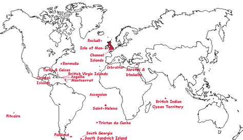 TTFR / All the British territories: map of the British territories