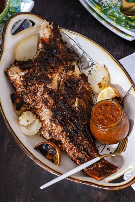 Grilled Whole Red Snapper Recipe - Savory Thoughts