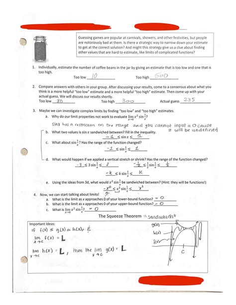 Calculus 1 The Squeeze Theorem - MA 1713 - Studocu