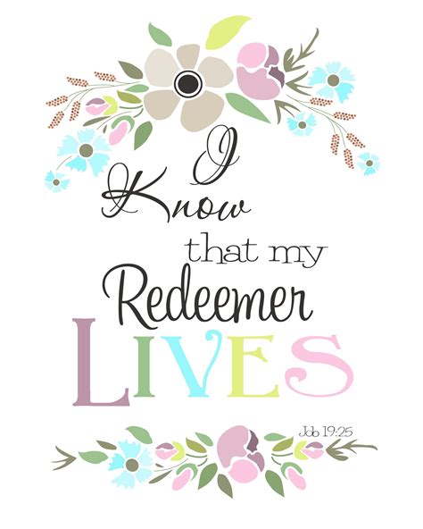 Free Printable Bible Verse for Easter - He Has Risen and Redeemer Lives - Finding Time To Fly ...