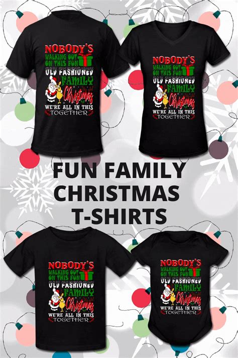 Matching Family Christmas T-Shirts | Old Fashioned Style