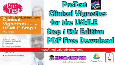 PreTest Clinical Vignettes for the USMLE Step 1 5th Edition PDF Free Download [Direct Link ...