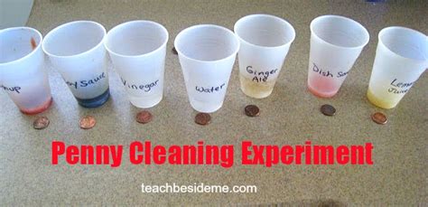 Experiment- cleaning pennies