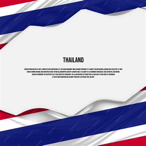 Premium Vector | Thailand flag design. waving thai flag made of satin ...