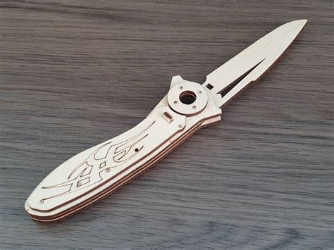 FILE Flick Knife 2 Wooden Knife Weapon Cosplay - Etsy