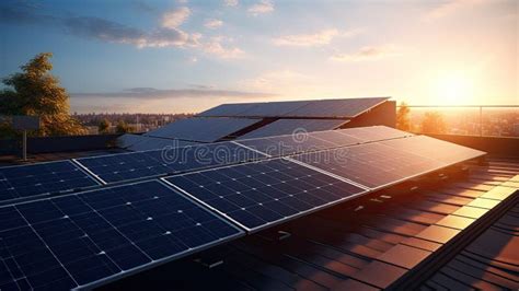 Solar Panels Rooftop System Stock Photo - Image of blue, clean: 311635834