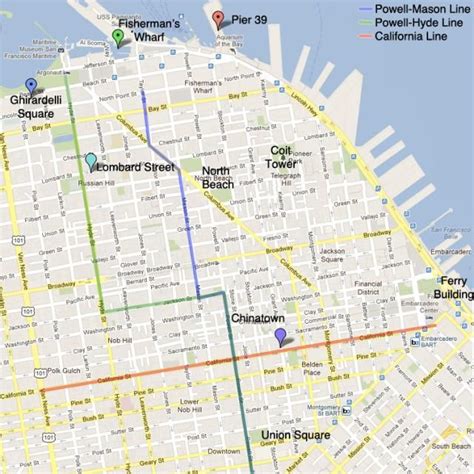 Printable San Francisco Cable Car Map