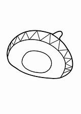 Sombrero Hat Coloring Page sketch template
