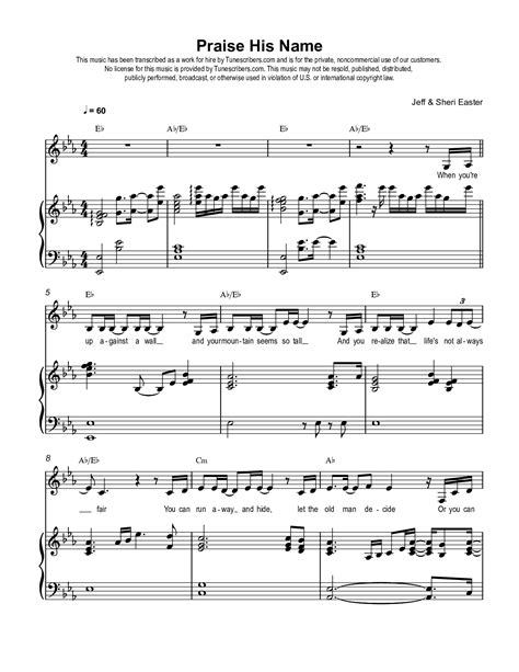 Tunescribers | Praise His Name | Sheet Music