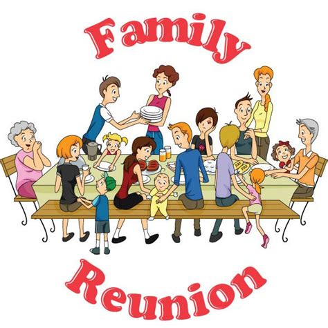 reunite with my family | Family reunion, Family gathering, Clip art