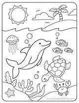 Fundo Do Mar Desenho Para Colorir sketch template
