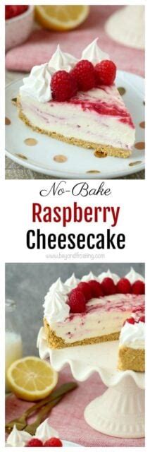 No-Bake White Chocolate Raspberry Cheesecake | Beyond Frosting