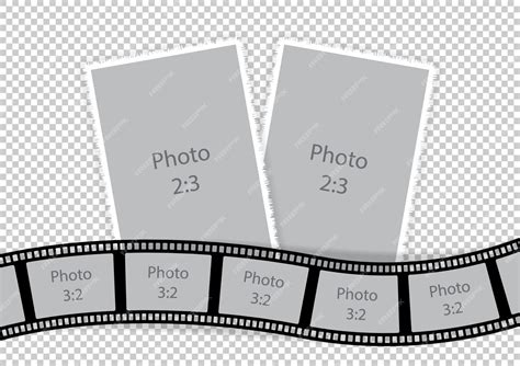 Premium Vector | Collage of photo frames from film template ideas