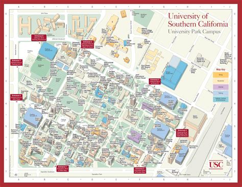 University of Southern California Campus Map - Mapsof.Net