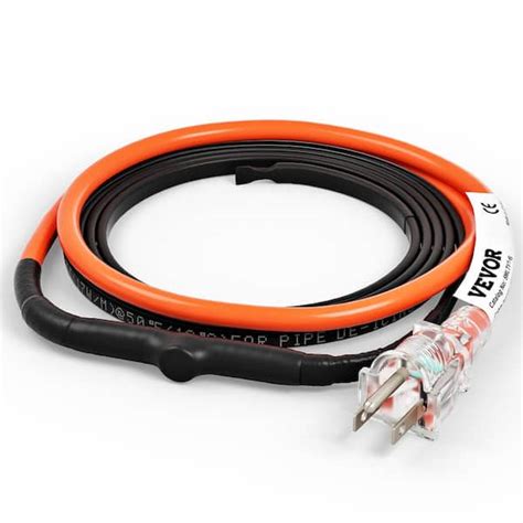 VEVOR 6 ft. Pipe Heat Cable 5W/ft. Self-Regulating Heat Tape IP68 110 ...