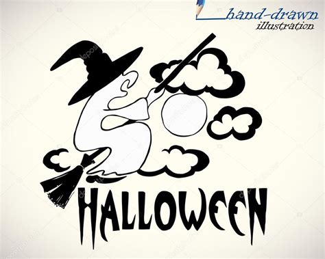 Halloween hand-drawn illustration Stock Vector Image by ©kots_09 #53444287