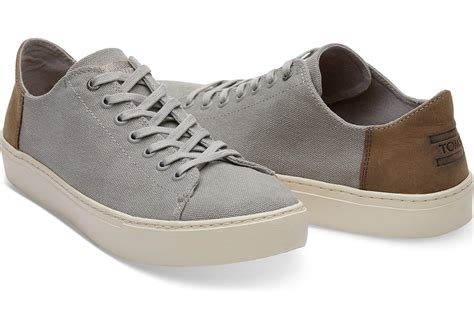 TOMS Drizzle Grey Washed Canvas Men's Lenox Sneakers in Gray for Men - Lyst