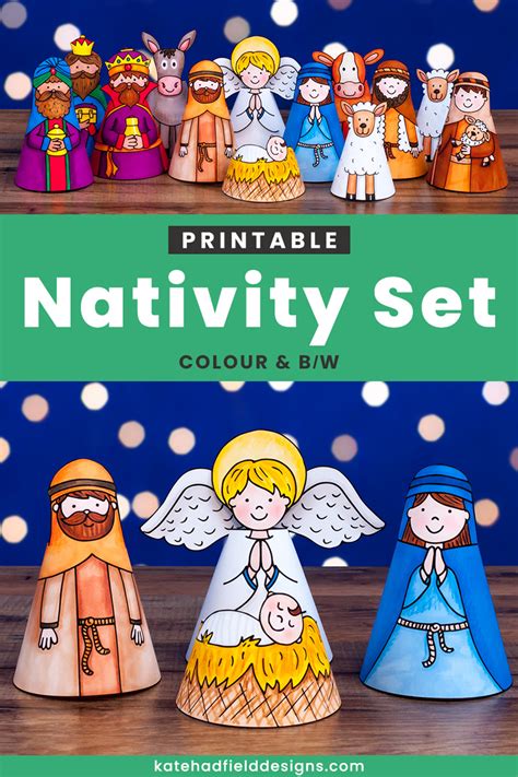 A printable Nativity scene craft your kids will love to make
