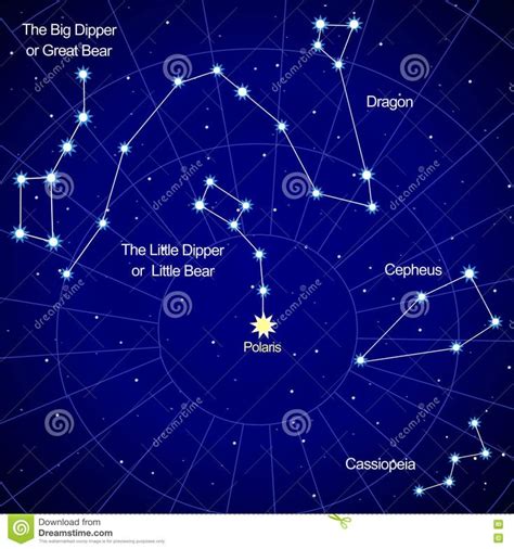 Constellations Of The Northern Hemisphere. Stock Vector ...