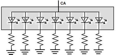 Common Anode 7 Segment Display